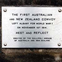 Anzac Commemorative Plaque at the Base of the Desert Mounted Corps Memorial, Albany