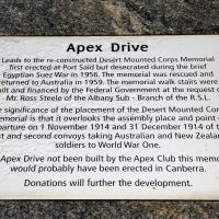 Interpretative Plaque at the Base of the Desert Mounted Corps Memorial, Albany