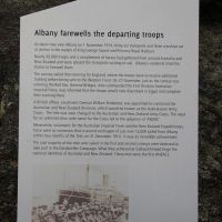 Interpretative Plaque at the Base of the Desert Mounted Corps Memorial, Albany