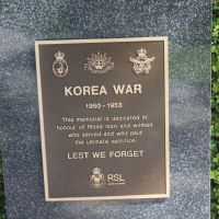 Korea War Plaque, 13/11/2023