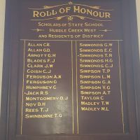 Hurdle Ck West State School 2536 & District Roll of Honour