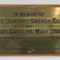 Lieut. D G ELMES & Lieut. C M ENNIS Memorial Plaque