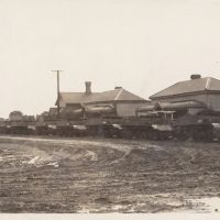 View Looking West Showing Bren Gun Carriers Ranked Along Albert Terrace Between Railway Yards and 14 Australian Personnel Staging Camp