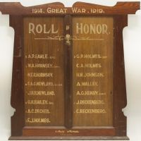 St Cuthbert's Church & Sunday School Roll of Honor
