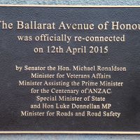 Ballarat AOH Overpass Plaque