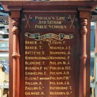 Pidcocks Lane and Tatham Public School Roll of Honour 
