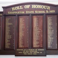 Shepparton State school No.1469 Roll of Honour at Shepparton Heritage Centre