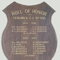 Sedgwick State School Roll of Honor 