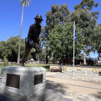 Private Mactier VC memorial with honour roll and information panels in rear
