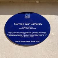 German War Cemetery Heritage Council Plaque