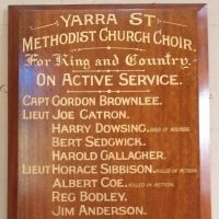 Yarra Street Methodist Church Choir Honour Roll