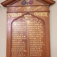 St Giles Presbyterian Church Honor Roll 1