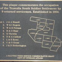 Trawalla South Soldier Settlement Commemorative Plaque