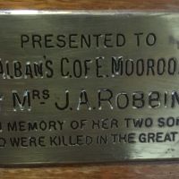 Plaque on St Albans Roll of Honour