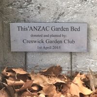 ANZAC Garden Bed Plaque