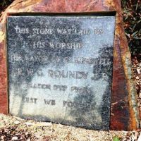 This stone was laid by His Worship the Mayor of Camberwell Cr. W. G. Boundy J.P.  March 25th 1956  `Lest We Forget`  A. A. Ebdin President