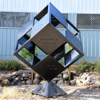 Hughes Veterans Memorial, with Morse Code inscriptions