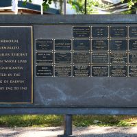 The first section of the Memorial plaques