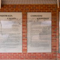 Information signs in rotunda about Coimadai local soldiers