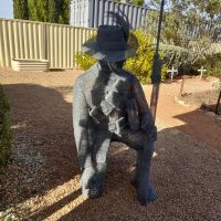 Kneeling ghost solider Cradock War Memorial