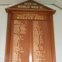 Kyneton Pres Church Honour Roll WW2 (Uniting Church)