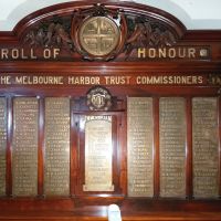 The Melbourne Harbor Trust Commissioners Roll of Honour (Seaworks)
