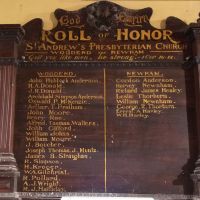 St Andrews Pres Church Woodend & Newham Roll of Honor (Woodend Unit Ch)