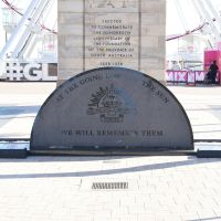 Glenelg Anzac Memorial, with the last two lines of The Ode