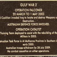 Gulf War 2 Plaque