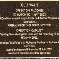 Gulf War 2 Plaque
