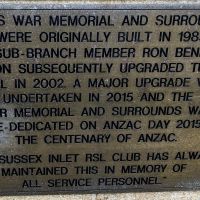 Sussex Inlet RSL Memorial Wall Plaque