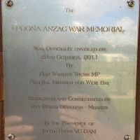 Poona War Memorial Garden Plaque