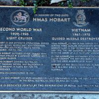 HMAS Hobart Memorial Plaque 