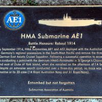 HMA Submarine AE 1 Memorial Plaque at the Australian War Memorial, Canberra