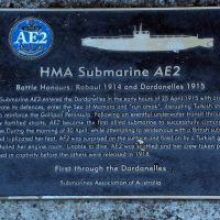 HMA Submarine AE 2 Memorial Plaque at the Australian War Memorial, Canberra