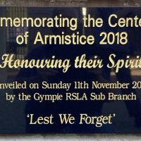 Centenary of Armistice 11 Nov 2018