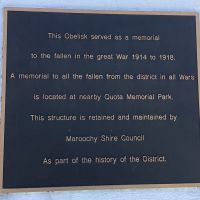 Nambour Cenotaph Plaque