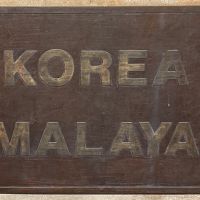 Korea & Malaya Plaque