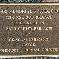 Centenary of ANZAC Memorial Plaque