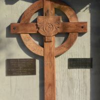 The Commemorative Cross, set behind a transparent cover
