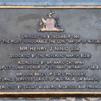 The Memorial unveiling plaque