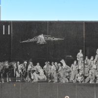 The second section of the Anzac Centenary Memorial Walk mural