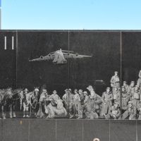 The second section of the Anzac Centenary Memorial Walk mural