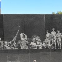 The fourth section of the Anzac Centenary Memorial Walk mural