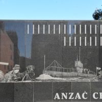 The seventh section of the Anzac Centenary Memorial Walk mural