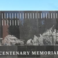 A composite image of the right section of the Anzac Centenary Memorial Walk mural