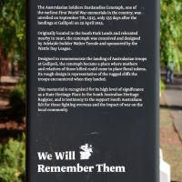 Australasian Soldiers Dardanelles Cenotaph was relocated to this place and rededicated on the 11th of November 2018. 