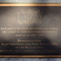 The plaque for Dutch servicemen and women on the Pathway of Honour