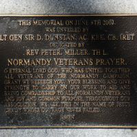The dedication plaque for the Normandy Memorial
