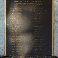 The 9th Battalion Royal Australian Regiment Roll of Honour